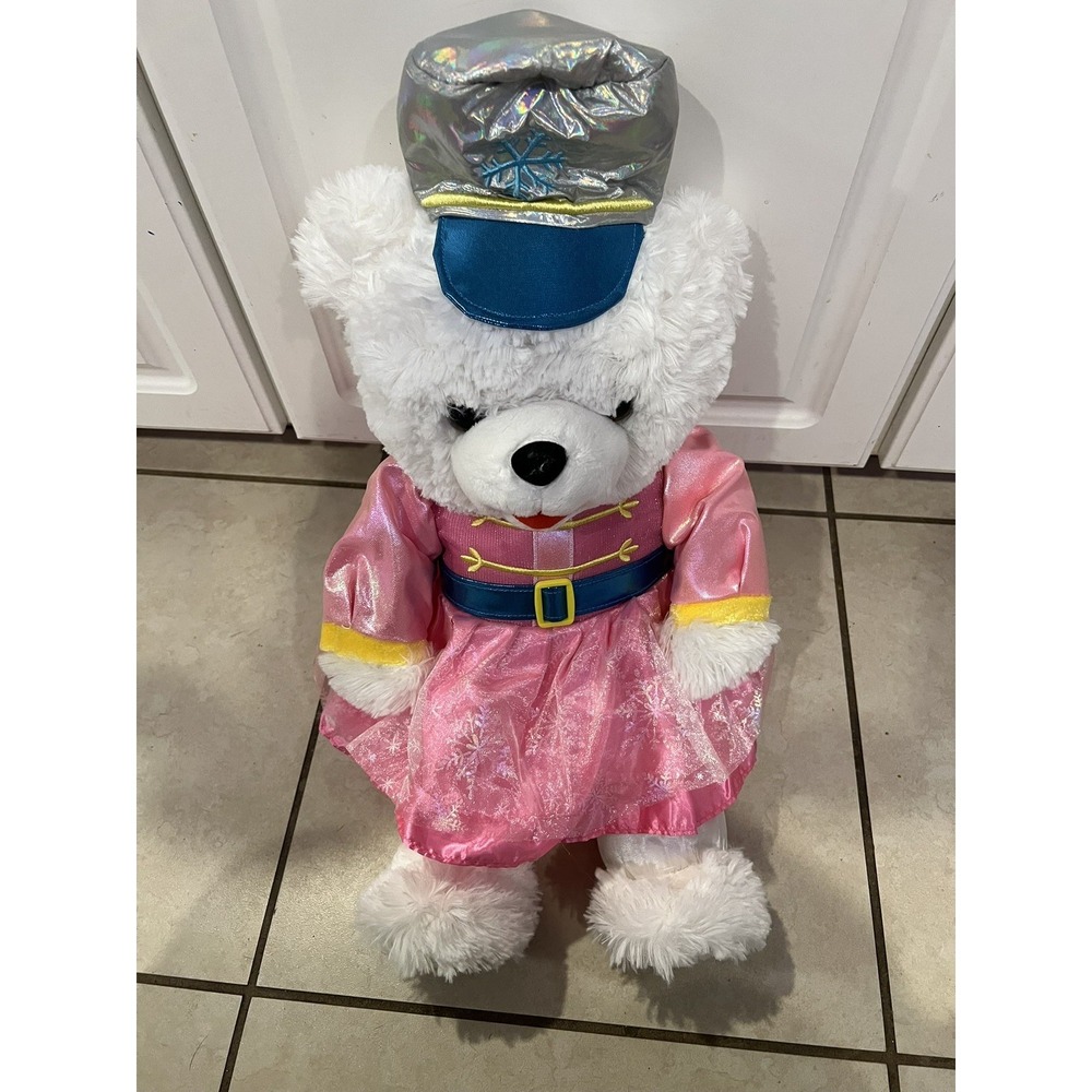 MTY 2023 Holiday Time Snowflake Nutcracker Teddy Bear Girl Pink Christmas Plush